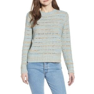 Hinge Metallic Pointelle Pullover XXS